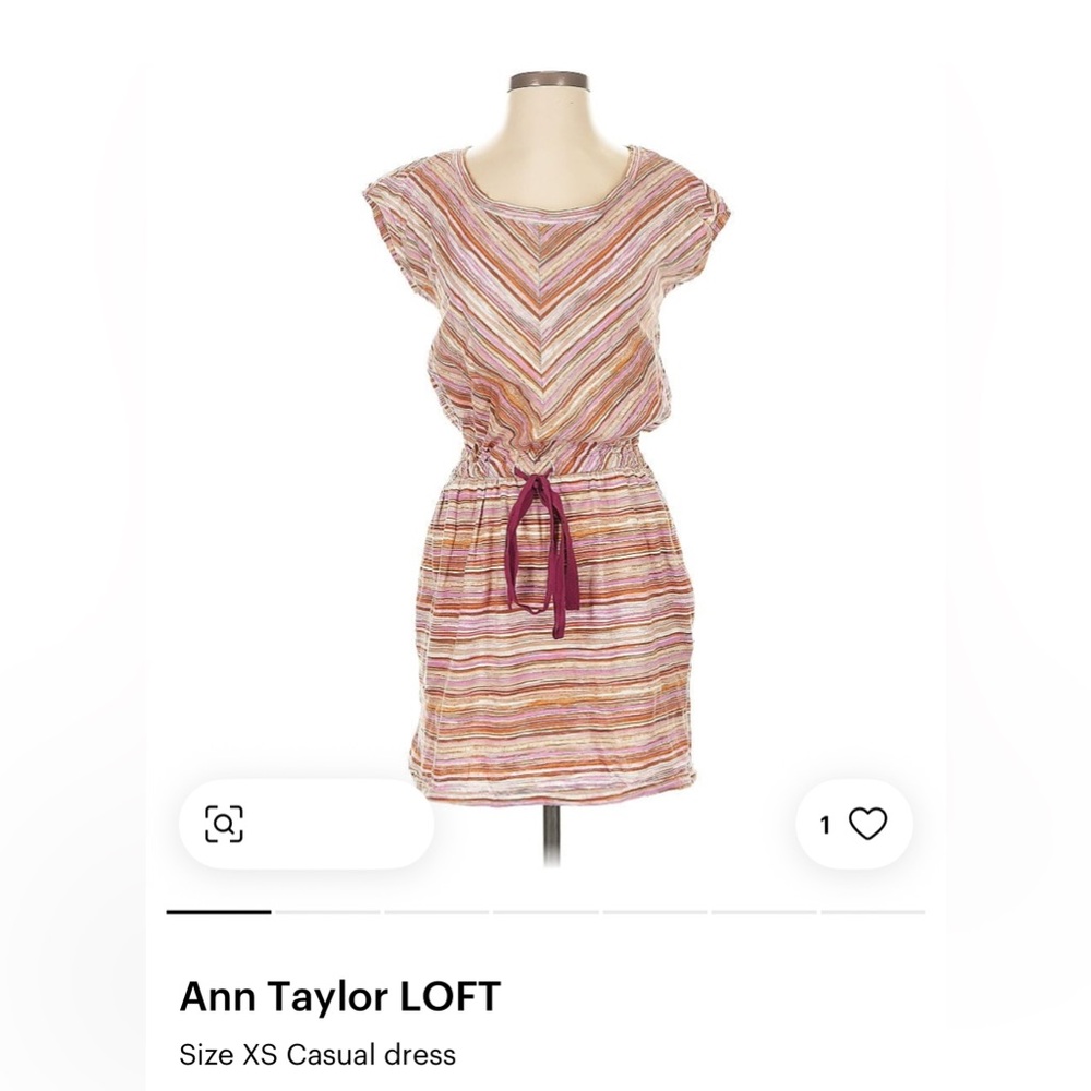 Striped Pink and Orange Women's Dress